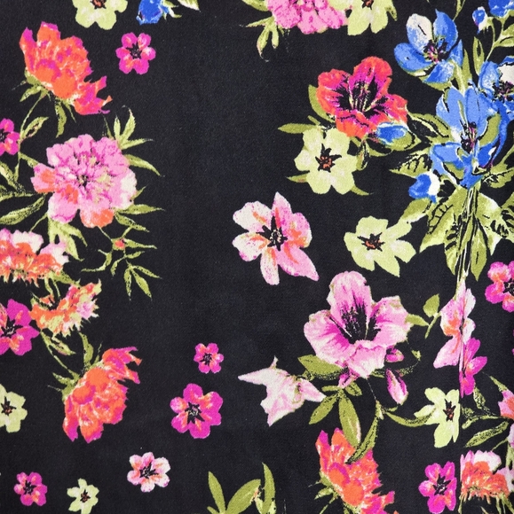 Time & Tru Black Floral Lace Kimono Cardigan One Size M L XL - Picture 6 of 7